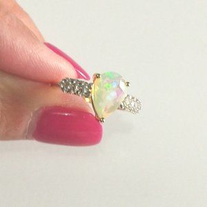 SOLD!! Genuine Ethiopian Opal Gold Ring